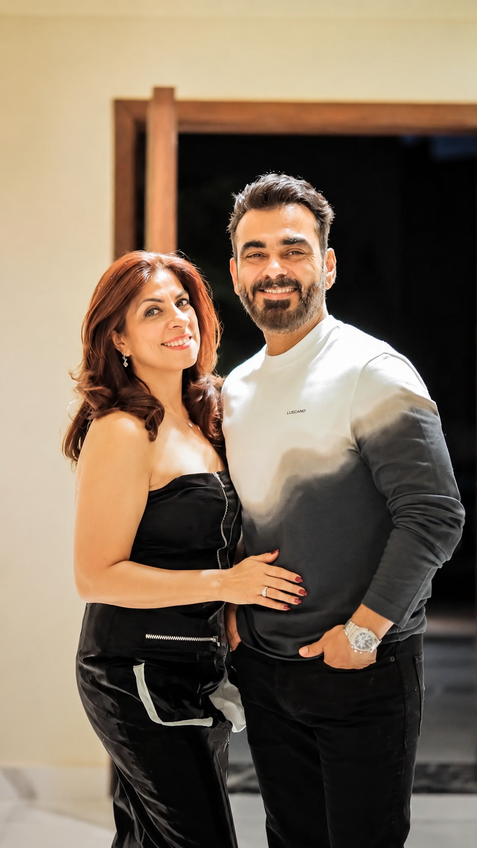 Dinesh Sajnani with his wife
